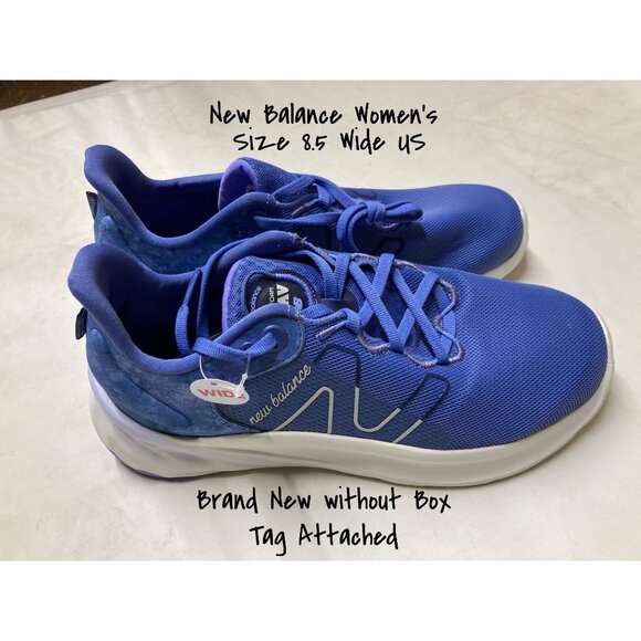 New Balance Women Fresh Foam Running Shoes 8.5 Wide Blue Athletic Sneakers New - Picture 1 of 7